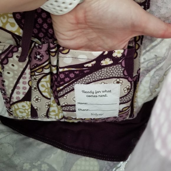👜 EUC Thirty-One Retro Metro, Purple Hearts 👜 - Picture 7 of 8